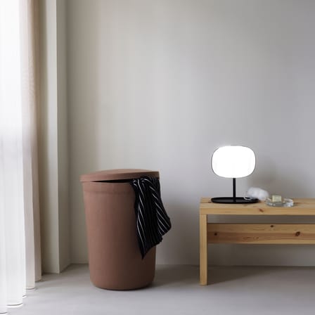 Wäschekorb Hide textil braun / Filz, recycelt - Ø 46,5 x H 64.5 cm - Normann Copenhagen