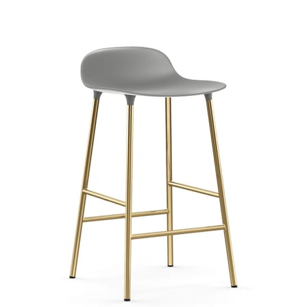 Tabouret de bar Form plastique gris / H 65 cm/ Modèle d'exposition - Normann Copenhagen