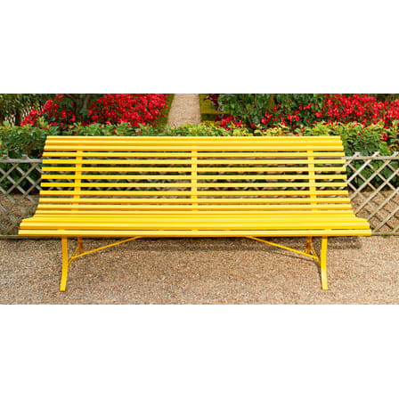 Banc avec dossier Louisiane métal rouge / L 200 cm - Métal - Fermob
