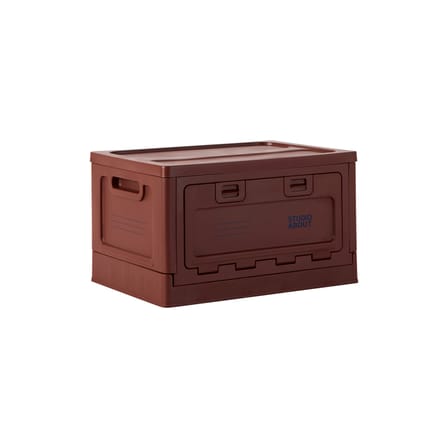 Box Medium Box plastic material purple / 40 x 29 x H 23.7 cm - Stackable - STUDIO ABOUT