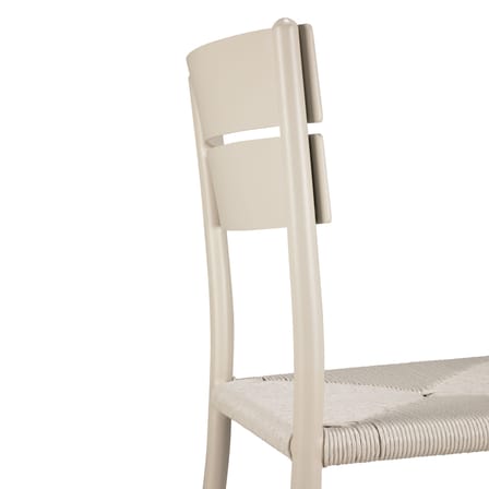 Chaise Elin métal beige / Assise corde - Ethnicraft