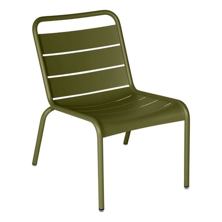 Chaise lounge Luxembourg métal vert / Assise basse - Fermob
