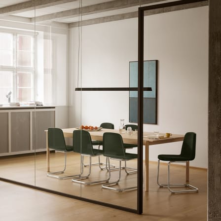 Chaise rembourrée Brink tissu vert - Muuto