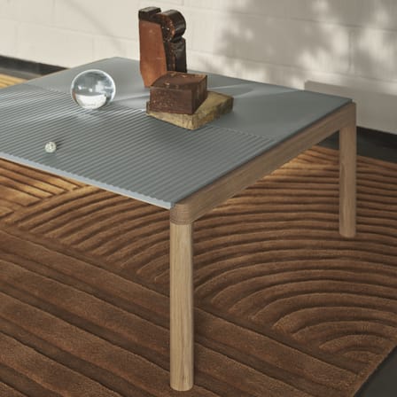 Couple Coffee table ceramic blue / 84.4 x 80 x H 40 cm - Reversible stoneware tabletop - Muuto
