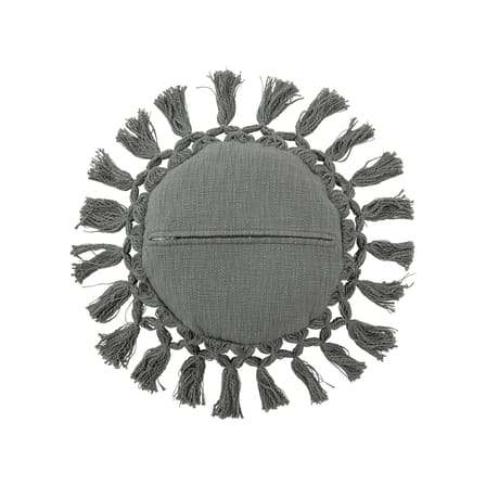 Coussin Elinna tissu gris / Ø 35 cm - Bloomingville