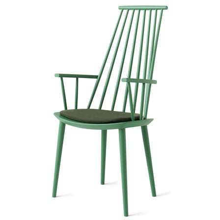 Fauteuil J110 bois vert / Réédition années 60 - Hay