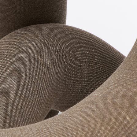 Fauteuil rembourré Extra Bold marron / Tissu Kvadrat mélangé - Moustache