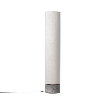 Lampada a stelo The Unbound LED tessuto beige / H 120 cm - Tessuto & marmo / Girevole - Gubi