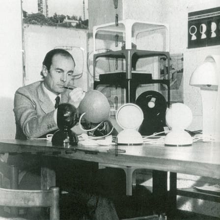 Lampe de table Eclisse métal jaune / Edition 100ème anniversaire - Vico Magistretti , 1965 - Artemide