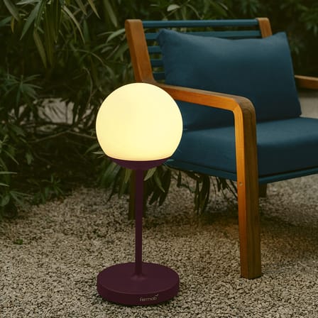 Lampe extérieur sans fil rechargeable Mooon! / Sphère plastqiue - H 63 cm - Bluetooth - Fermob