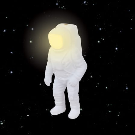 Lampe sans fil rechargeable Flashing Starman LED plastique blanc / Résine / H 33 cm - Diesel living with Seletti