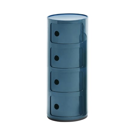 Rangement Componibili plastique bleu / 4 tiroirs - H 77 cm - Anna Castelli Ferrieri, 1968 - Kartell