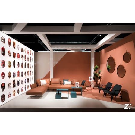 Support pour pot de fleurs Albero métal rouge noir / Achille Castiglioni, 1983 - H 152 cm - Zanotta