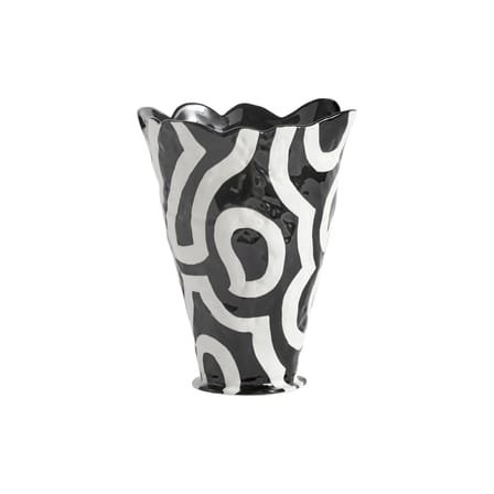 Shadow Vase ceramic black by Jessica Hans / Hand-painted ceramic - Hay