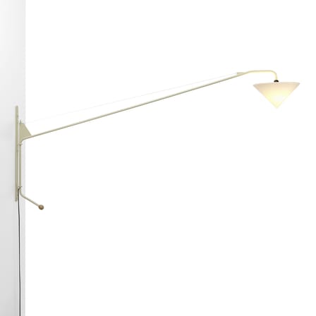 Applique avec prise Potence métal blanc / Jean Prouvé (1950) - L 203 cm - Vitra