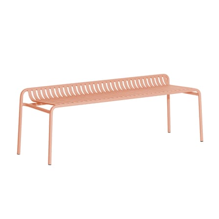 Banc Week-End métal rose / Aluminium - L 156 cm - Petite Friture