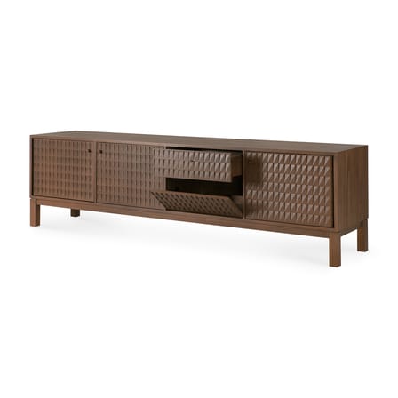 Buffet Sono bois marron / L 212 x H 60 cm - Sculpté main - Ethnicraft
