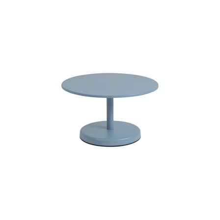 Couchtisch Linear metall blau / Ø 70 x H 40 cm - Muuto