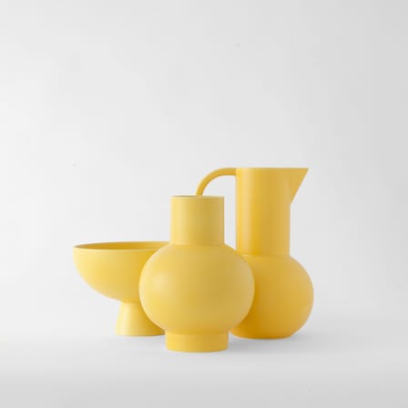 Coupe Strøm Large céramique jaune / Ø 22 cm - Fait main - raawii