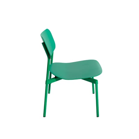 Fauteuil bas empilable Fromme métal vert / Aluminium - Petite Friture