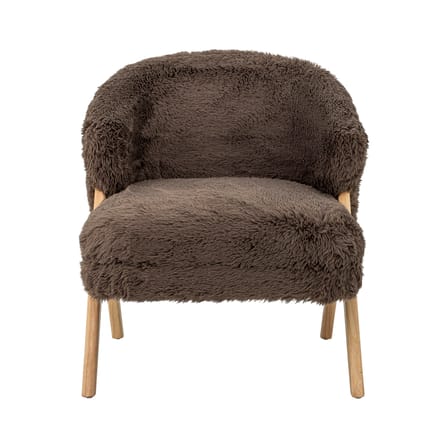 Fauteuil rembourré Camino marron / Fourrure - Bloomingville