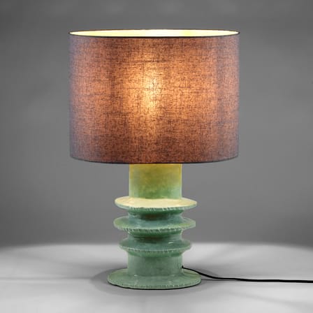 Lampada da tavolo Georgia ceramica blu / 51 x 32 x H 76,5 cm - Serax