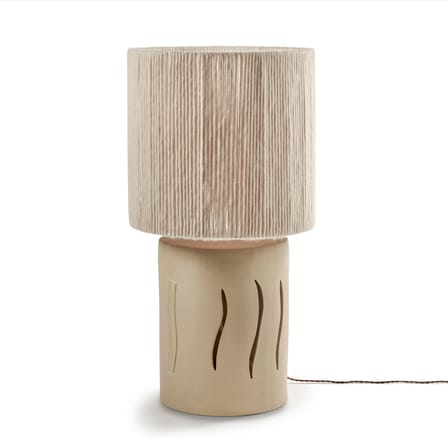 Lampe à poser Heritage 01 tissu beige / H 99 cm - Serax