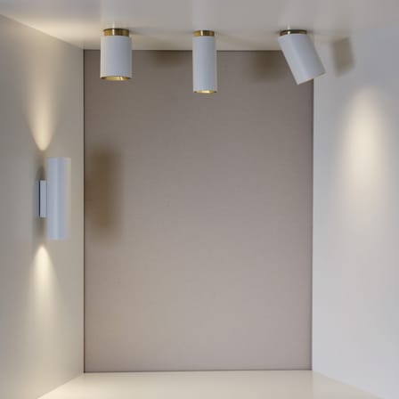 Pack promo  métal blanc / Set 2 plafonniers Tobo C 85 - Ø 8,5 x H 14,6 cm - DCW éditions