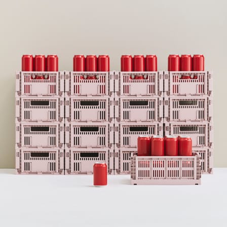 Panier Colour Crate plastique rose Medium / 26,5 x 34,5 cm - Recyclé - Hay
