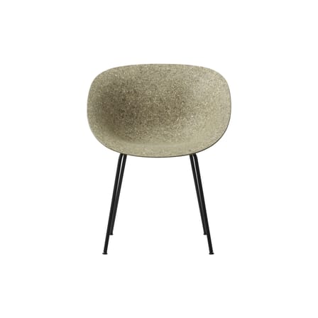 Poltrona Mat fibre marrone / Alga - Piedi in Acciaio - Normann Copenhagen