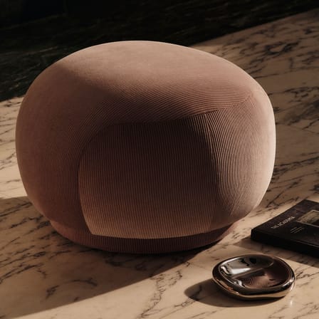 Rico Pouf textile pink / UK version - Ferm Living