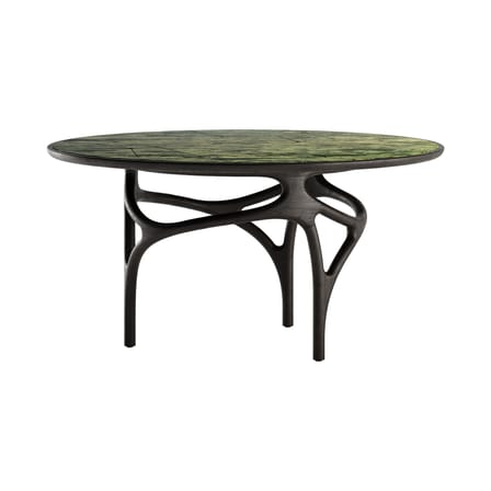 Cena INDOOR Round table marble green / Ø 150 cm (8 people) - Engraved marble Tray - MORPHO
