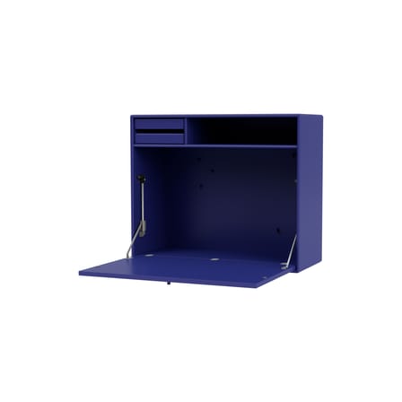 Secrétaire mural Studio bois bleu / L 69,6 x H 58,2 cm - MONTANA