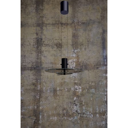 Suspension Delumina verre gris noir / Ø 40 cm / Intensité & couleur réglable - DCW éditions