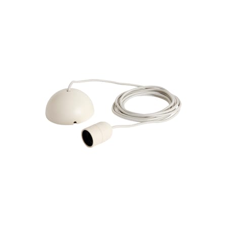 Système électrique pour suspension Common tissu blanc / Set câble tissu 4m, rosace, douille E27 - Hay