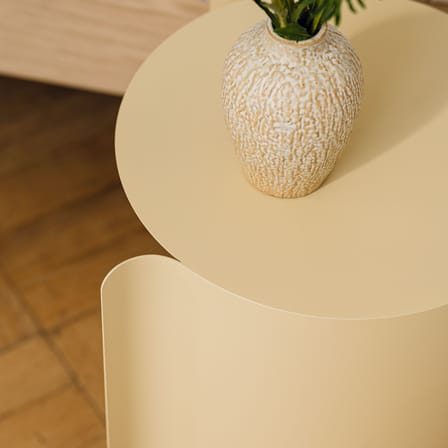 Table d'appoint Wa métal jaune / Ø 32 x H 50 cm - NOO.MA