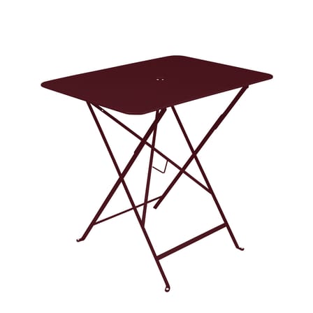 Table pliante Bistro métal violet / 77 x 57 cm - 4 personnes / Trou parasol - Fermob