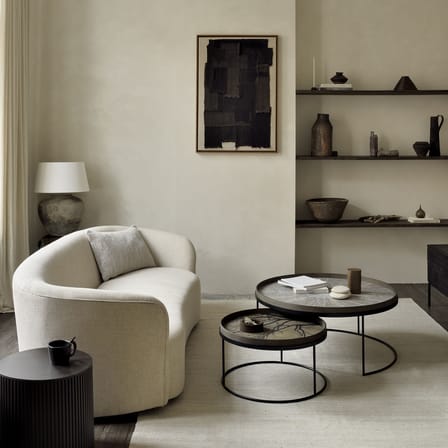 Tables gigognes  bois noir / Ø 93 x H 38 cm + Ø 61 x H 31 cm - Ethnicraft