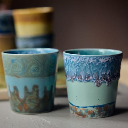 Tazzina da caffè 70s ceramics Van Gogh ceramica blu / Set di 2 - 23 cl - HK LIVING