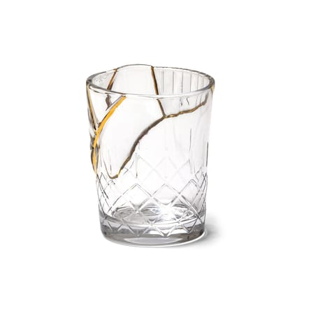 Verre Kintsugi n°1 verre transparent or / Verre & or fin - Seletti