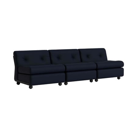 Divano destro Amanta tessuto nero / 3 posti - L 238 cm / Riedizione 1966, Mario Bellini - Hay