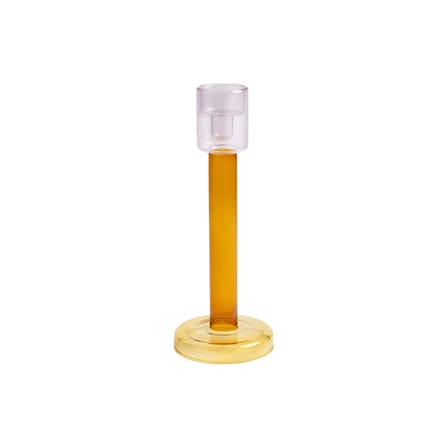 Bougeoir Bole Large verre orange / Ø 12 x H 29,5 cm - & klevering