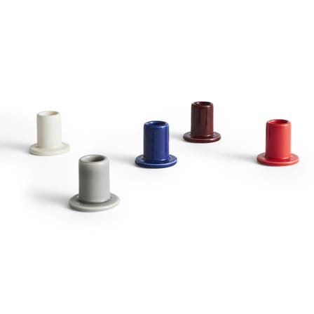 Bougeoir Tube Small céramique blanc / H 5 cm - Hay