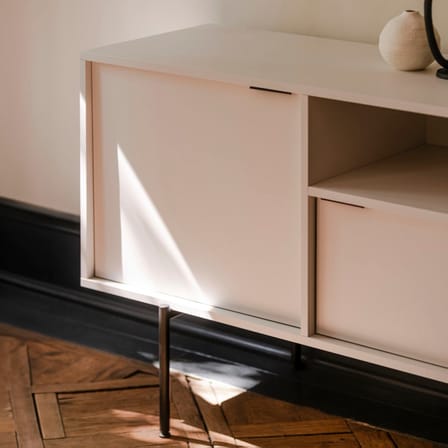 Buffet Bau bois gris / L 180 x H 79 cm - NOO.MA