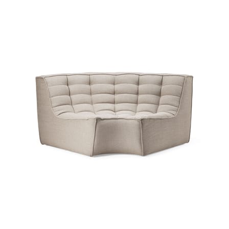 Canapé d'angle N701 tissu beige / Module d'angle arrondi 90° - L 120 cm - Ethnicraft