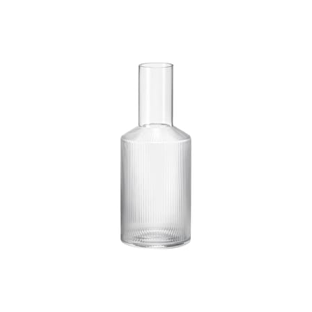 Carafe Ripple verre transparent / 1 L - Verre strié - Ferm Living