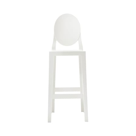 Chaise de bar One more plastique blanc / H 65cm - Kartell