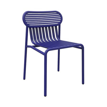 Chaise empilable Week-end métal bleu / Aluminium - Petite Friture