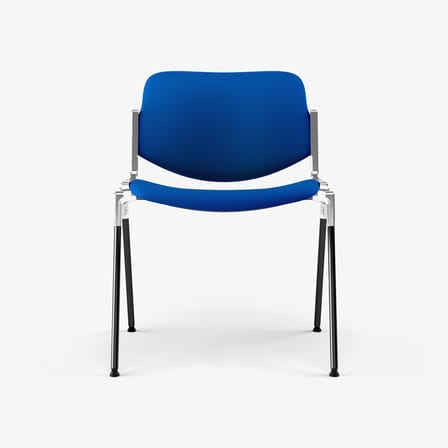 Chaise rembourrée DSC 106 tissu bleu / Giancarlo Piretti, 1965 - ANONIMA CASTELLI