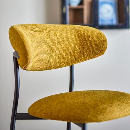Chaise rembourrée Manal tissu jaune - Bloomingville